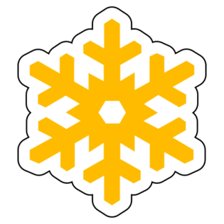 Snow Flake Sticker (Yellow)